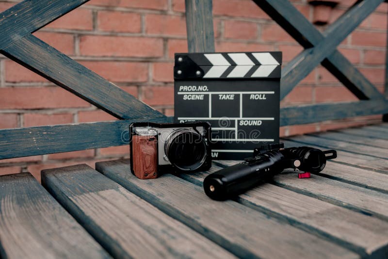 Video production equipment stock image. Image of board 221598515