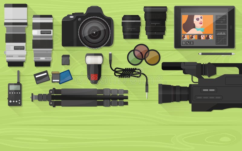 Video making and photography royalty free illustration Video making and photography royalty free illustration
