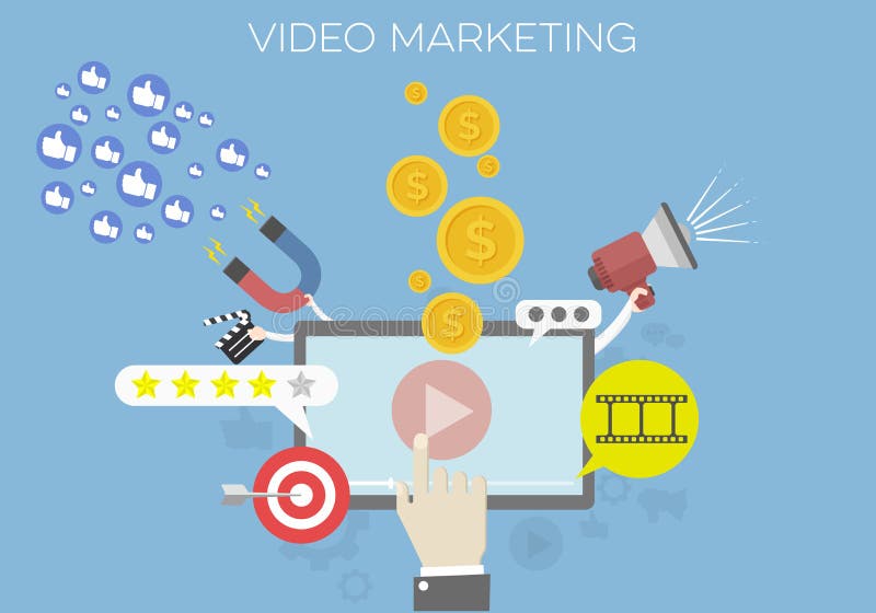 Video Marketing Concept royalty free illustration Video Marketing Concept royalty free illustration