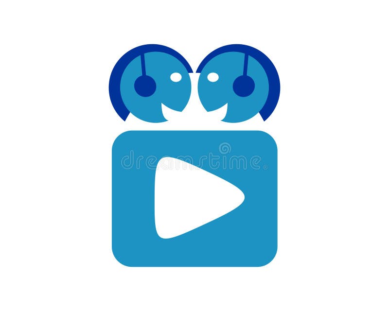 Video operator logo icon template symbol