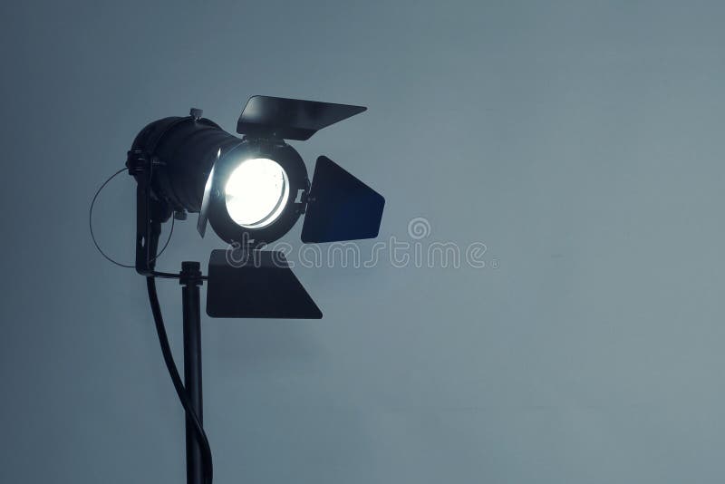 A Video, Photography Spotlight Facing the Camera Stock Image - Image of ...