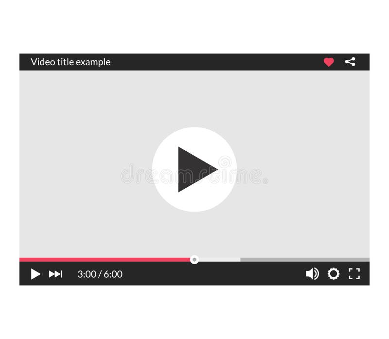 Video-Player-Schnittstellennetz-Schirmschablone Multimedia-Spieler-Fensterstangen-Entwurfsmodell lizenzfreie abbildung Video-Player-Schnittstellennetz-Schirmschablone Multimedia-Spieler-Fensterstangen-Entwurfsmodell lizenzfreie abbildung