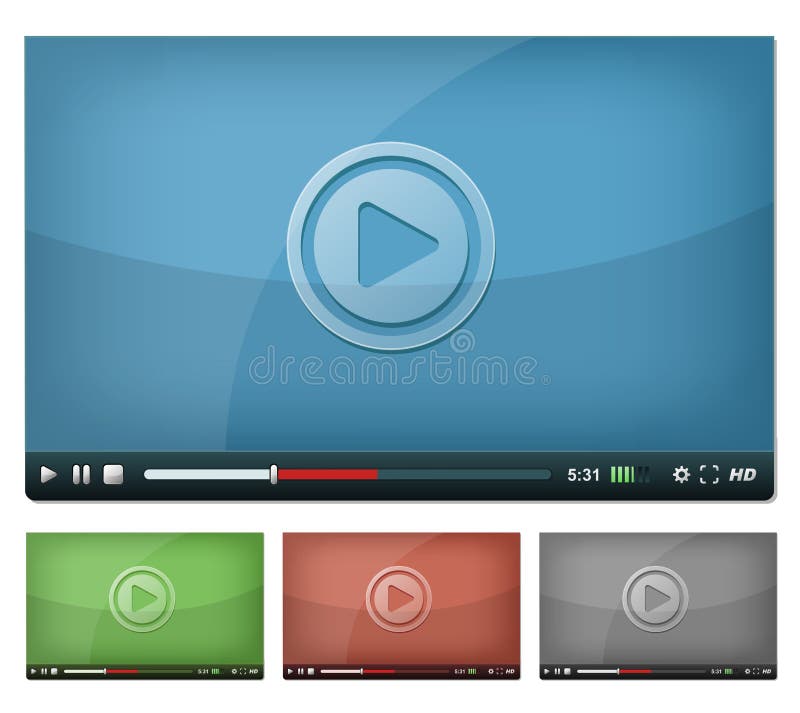 Video Player For Web And Tablet PC stock illustration Video Player For Web And Tablet PC stock illustration