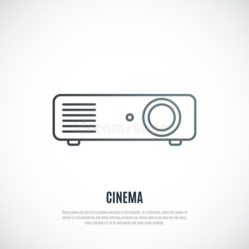 Projector Line Icon. Film Projector Vector Illustration Isolated
