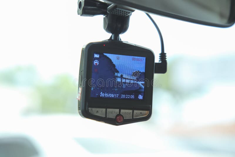 Video recorder car camera for safety on the road accident royalty free stock image