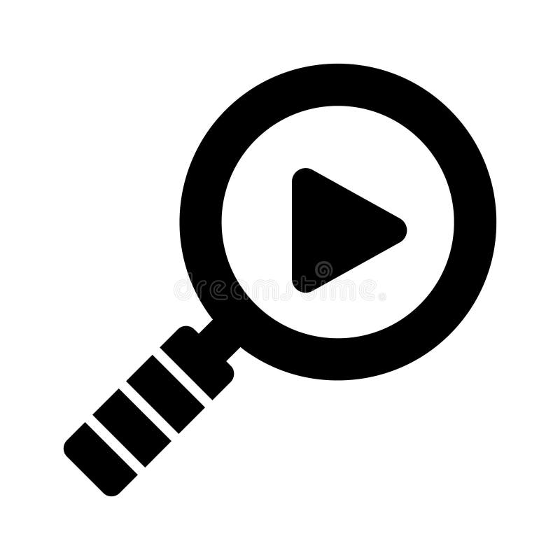 Video search, video, search, player fully editable vector icons royalty free illustration