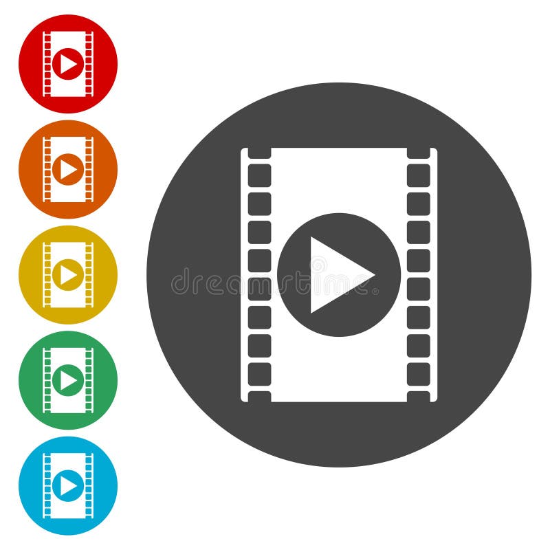 Video Sign Icon. Video Frame Symbol Stock Vector - Illustration of play ...