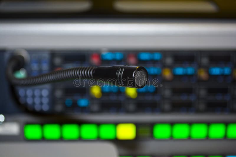 Video switch of Television Broadcast with blurry background, con royalty free stock photos