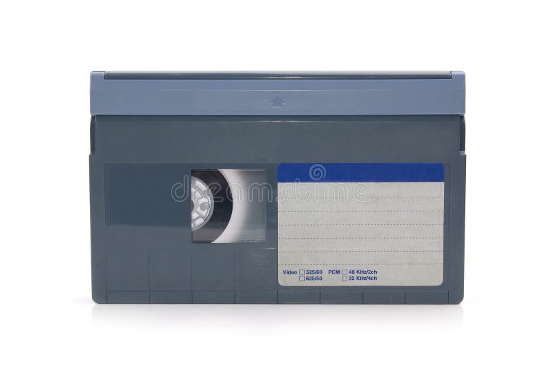Video tape with empty label royalty free stock photography