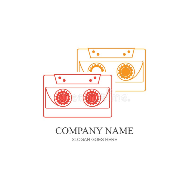 Video Tape VHS Logo Template Vector Illustration Design Stock Vector