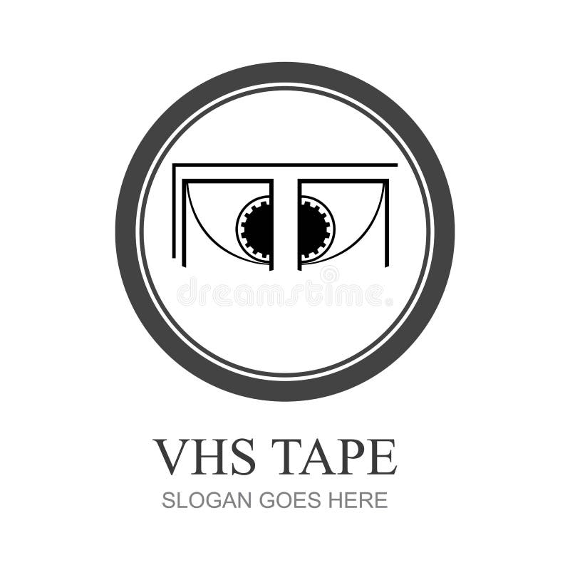 Video Tape VHS Logo Template Vector Illustration Design Stock Vector