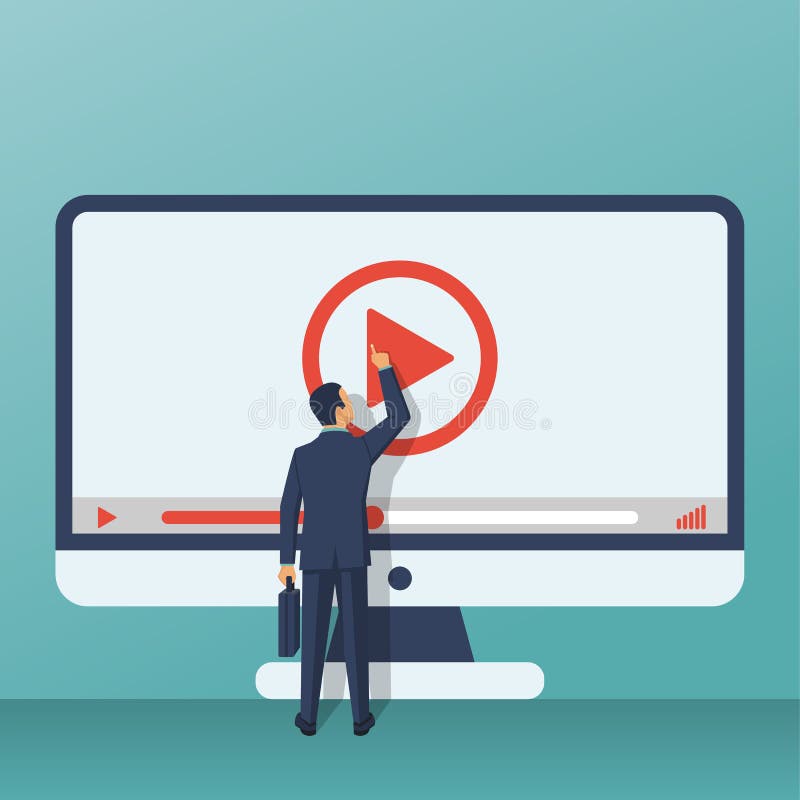 Video tutorial concept stock illustration