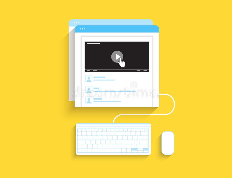 Video tutorial vector illustration