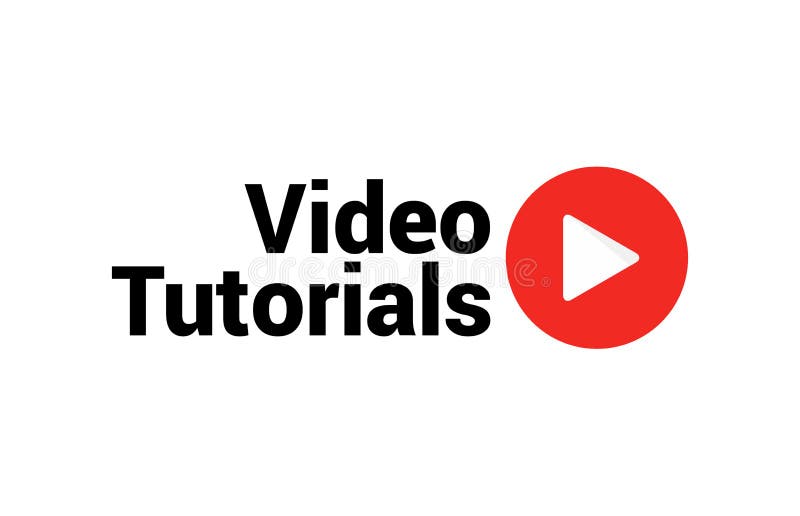 Video tutorial vector icon. Webinar training online video tutorial marketing flat media stock illustration