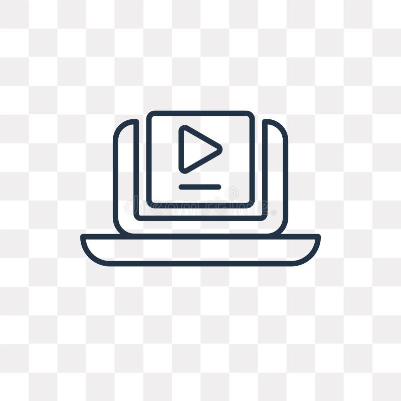 Video tutorials vector icon isolated on transparent background vector illustration