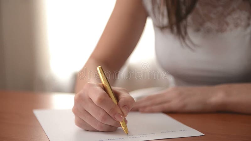 Video Of Woman's Hand write