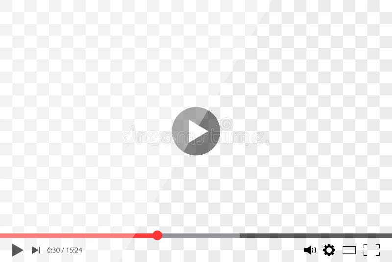 Videoabspielgerät isoliert auf transparentem Hintergrund. Tastenleiste und Menü auf transparentem Hintergrund. Bildschirmspieler m stock abbildung