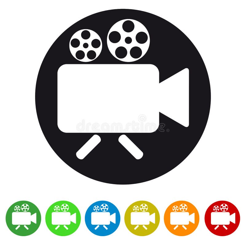 Videocamera camcorder pictogram voor apps en websites stock illustratie Videocamera camcorder pictogram voor apps en websites stock illustratie