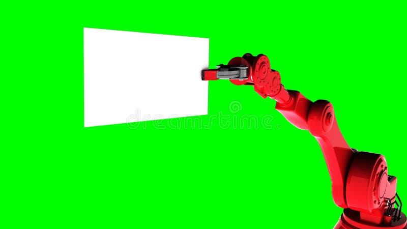 Videoclip generat digital al brațului robotic cu braț robotic, fără card gol vector illustration