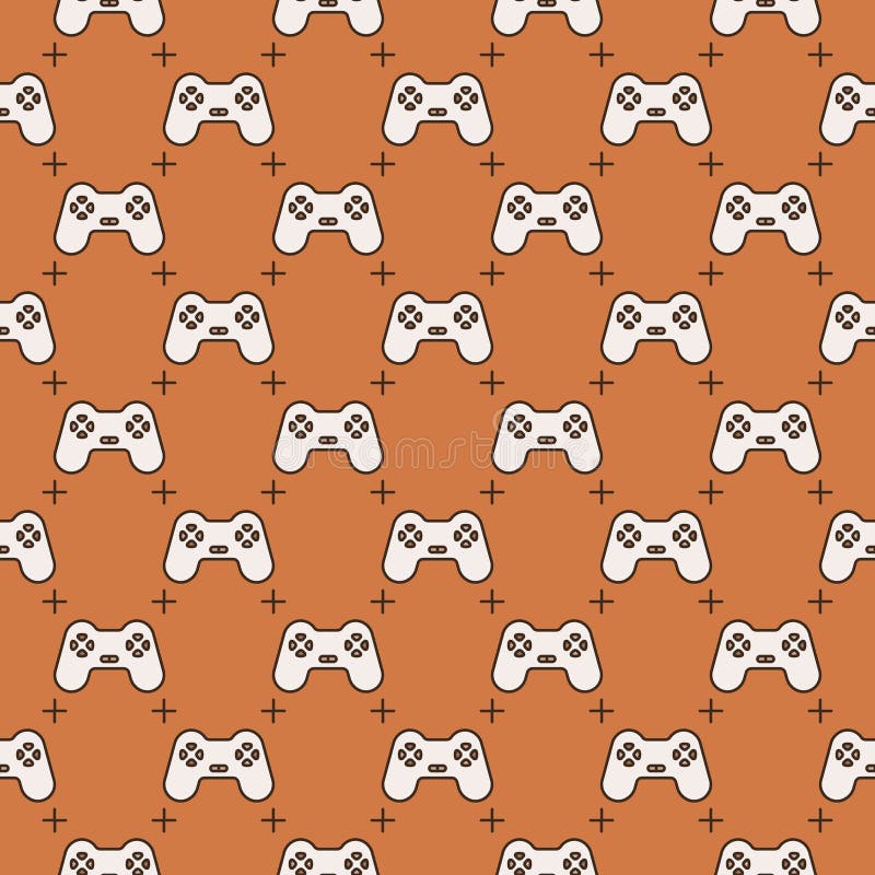 Naadloos, kleurrijk retropatroon van een videogamecontroller vector, computer gamepad vector illustratie