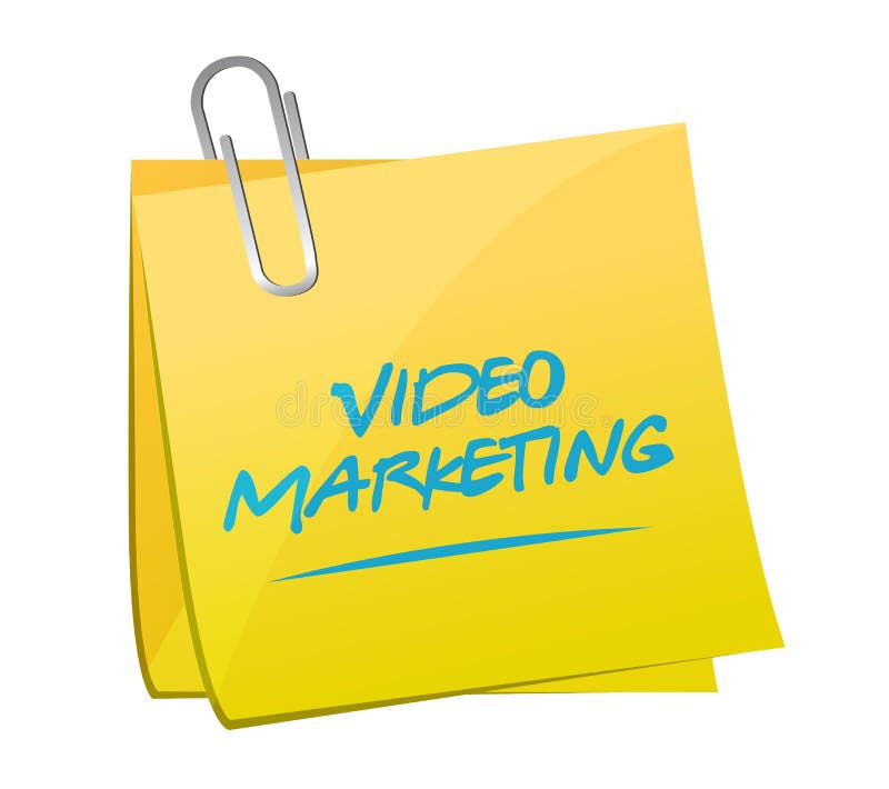 Videomarketing-Beitragsmitteilungsillustration lizenzfreie abbildung