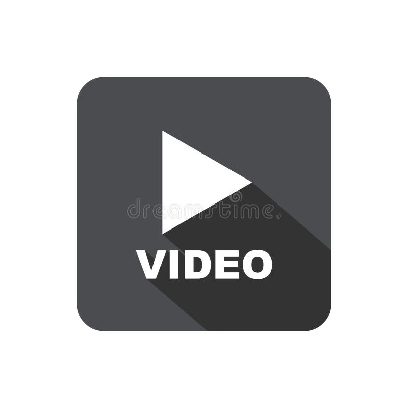 Videospielknopf mit Schatten stock abbildung