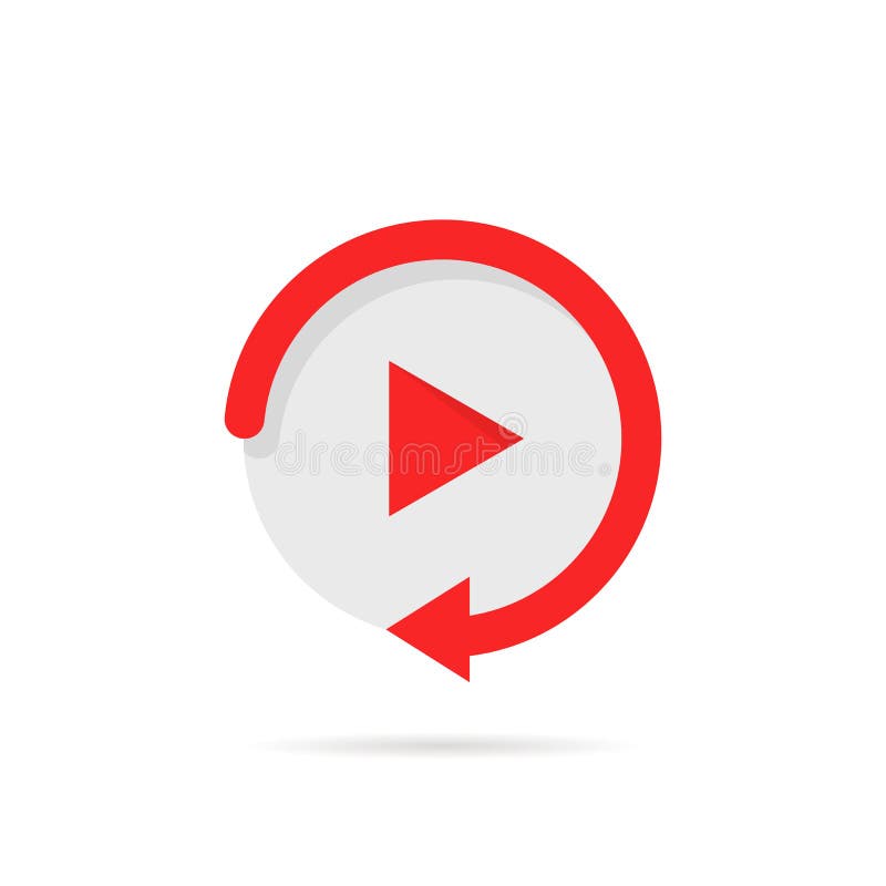 Videospielknopf wie einfache Wiedergabeikone stock abbildung