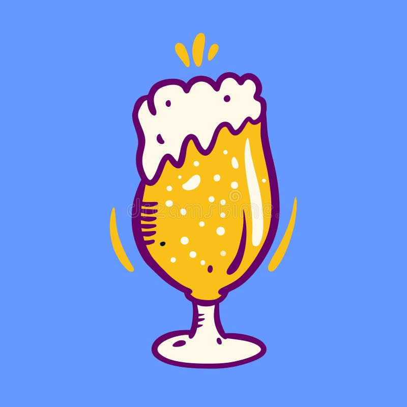 Vidrio de cerveza Ejemplo dibujado mano del vector de Oktoberfest Aislado en fondo azul libre illustration Vidrio de cerveza Ejemplo dibujado mano del vector de Oktoberfest Aislado en fondo azul libre illustration