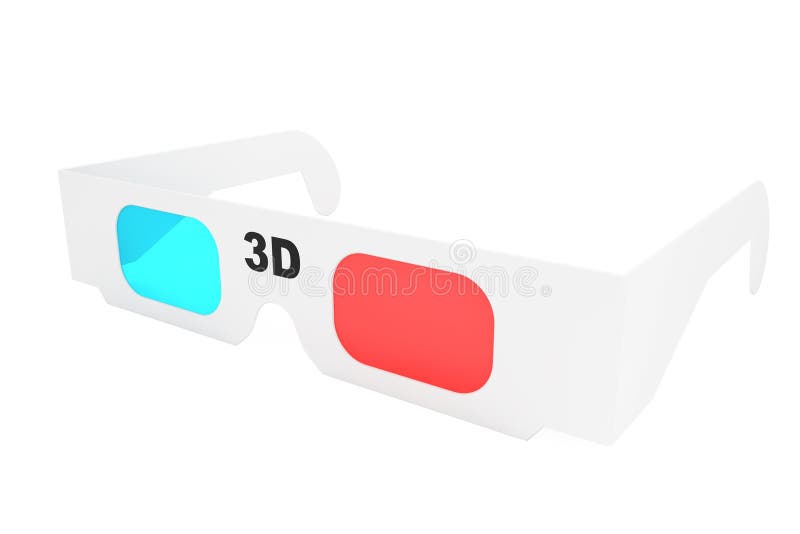 Vidrios modernos del cine 3D stock de ilustración Vidrios modernos del cine 3D stock de ilustración