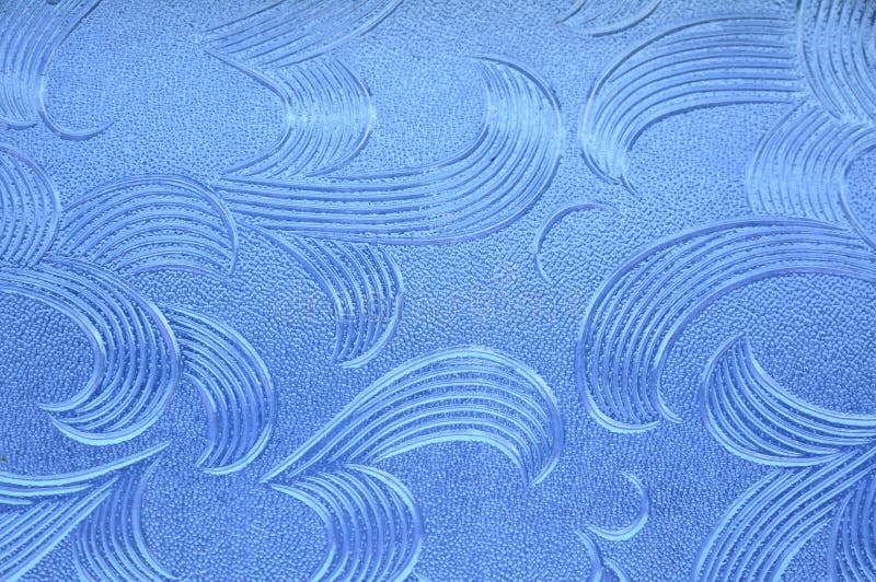 Vidro azul com padrão floral imagens de stock royalty free