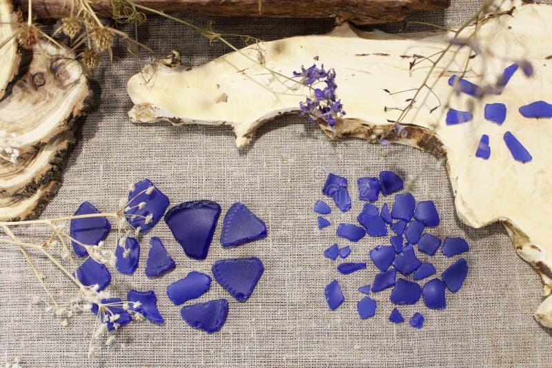 Vidro azul do mar fotos de stock royalty free