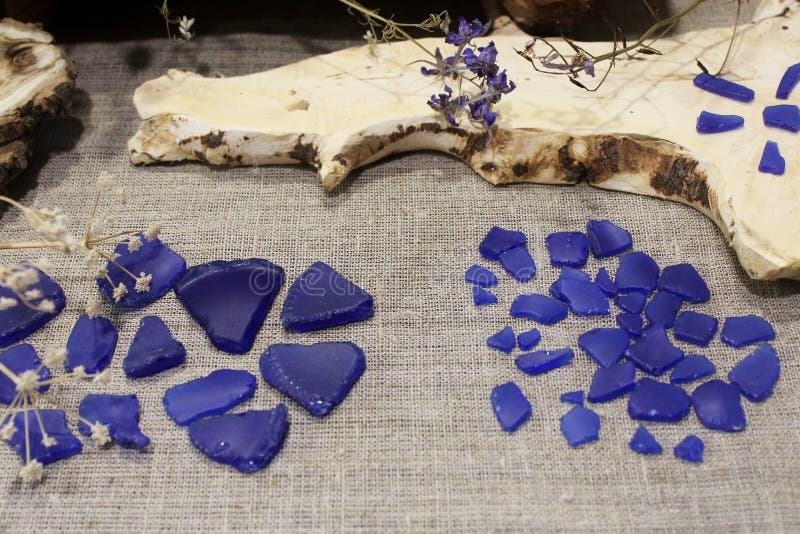 Vidro azul do mar fotografia de stock royalty free