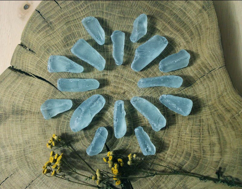 Vidro do mar azul fotografia de stock royalty free