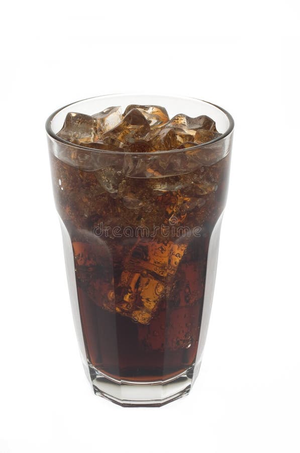 Vidro da soda e do gelo foto de stock Vidro da soda e do gelo foto de stock