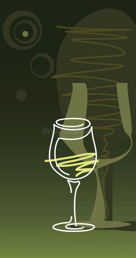 Copo de vinho ilustração royalty free