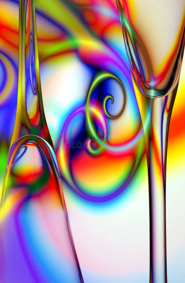Vidros abstratos do champanhe fotografia de stock royalty free Vidros abstratos do champanhe fotografia de stock royalty free