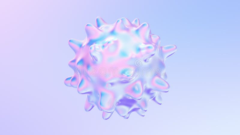 Vidéo liquide abstraite du virus 3d de molécule de forme illustration de vecteur