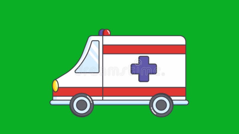 Vidéo écran vert ambulance illustration libre de droits