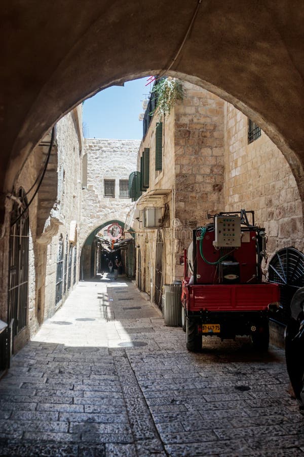 Vie silenziose nella vecchia città di Gerusalemme, Israele Via di Misgav Ladach