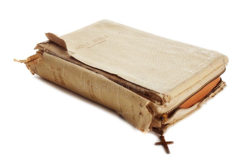 Vieille bible sainte usée photo stock Vieille bible sainte usée photo stock