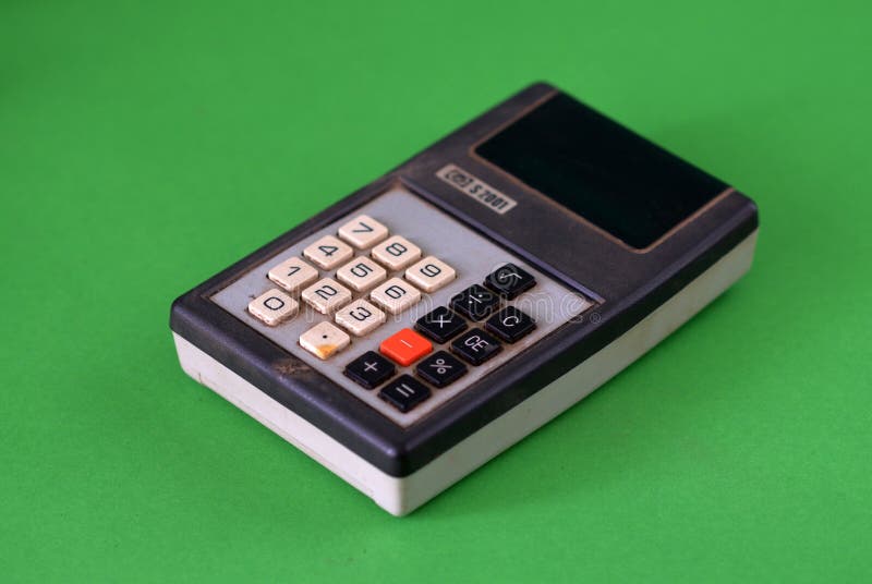 Vieille calculatrice photographie stock libre de droits Vieille calculatrice photographie stock libre de droits