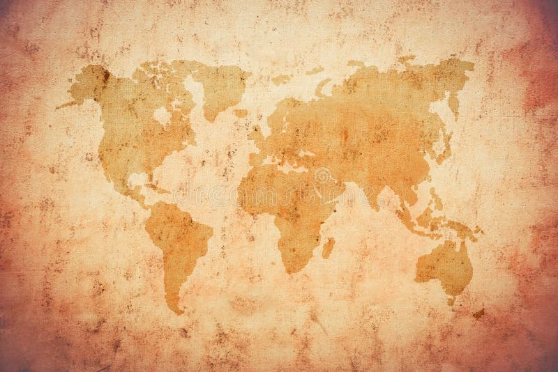 Vieille carte du monde image libre de droits Vieille carte du monde image libre de droits