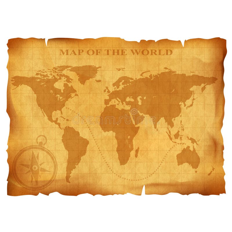 Vieille carte du monde de vintage Manuscrit antique texture de papier grunge illustration stock Vieille carte du monde de vintage Manuscrit antique texture de papier grunge illustration stock