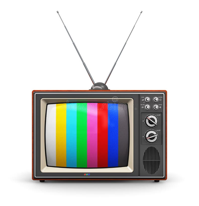 Vieille couleur TV illustration libre de droits Vieille couleur TV illustration libre de droits