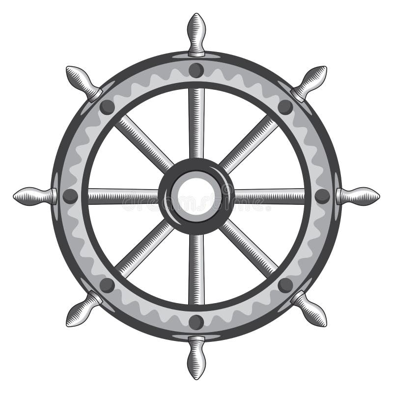 Vector illustrations of the Old ship wheel icon. Vector illustrations of the Old ship wheel icon
