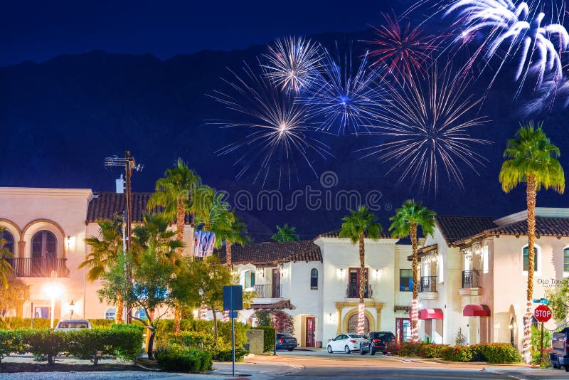 La Quinta Downtown California Photo stock Image du cityscape, route