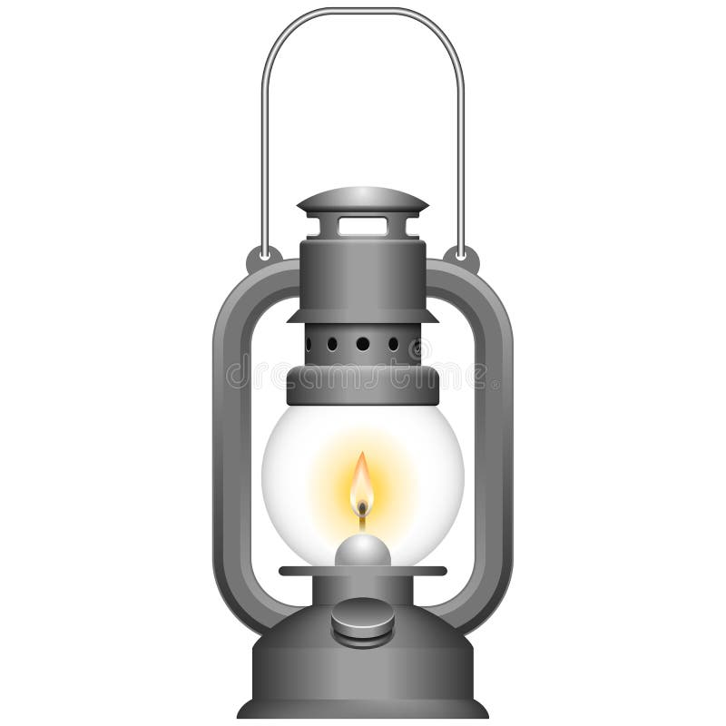 Vieille lampe de kérosène illustration de vecteur Vieille lampe de kérosène illustration de vecteur