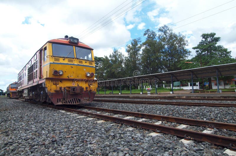 Vieille locomotive diesel photo libre de droits