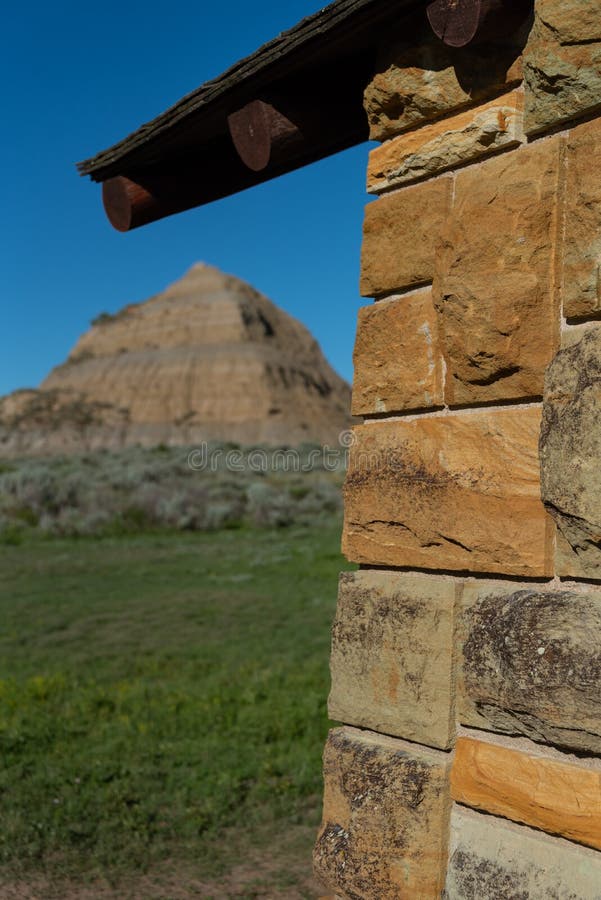 Vieille porte d'entr?e chez Theodore Roosevelt National Park photo libre de droits Vieille porte d'entr?e chez Theodore Roosevelt National Park photo libre de droits