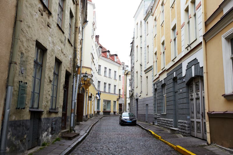 Vieille rue de Tallinn Estonie photos stock Vieille rue de Tallinn Estonie photos stock